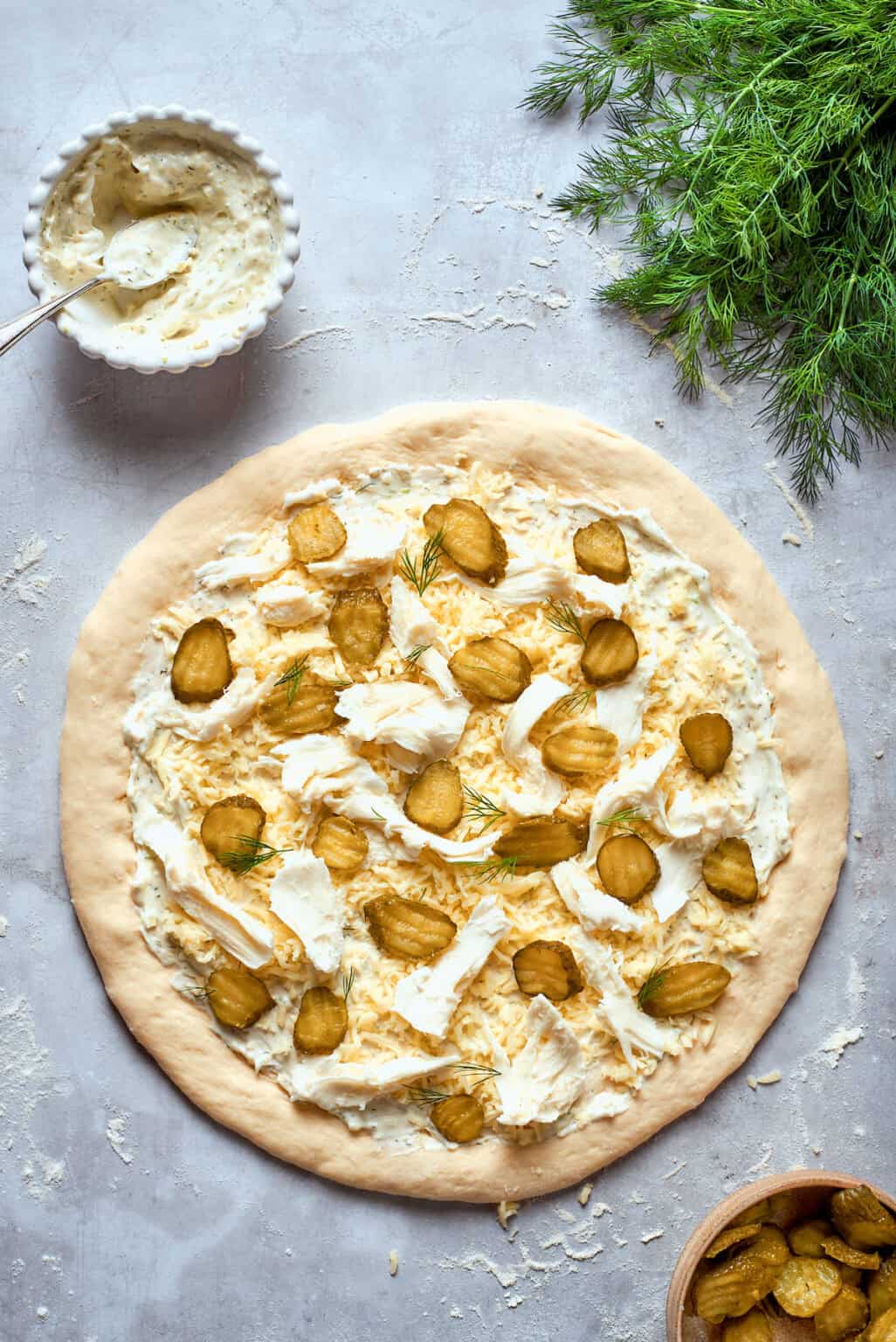 Pickle Pizza (Creamy & Puckery!)