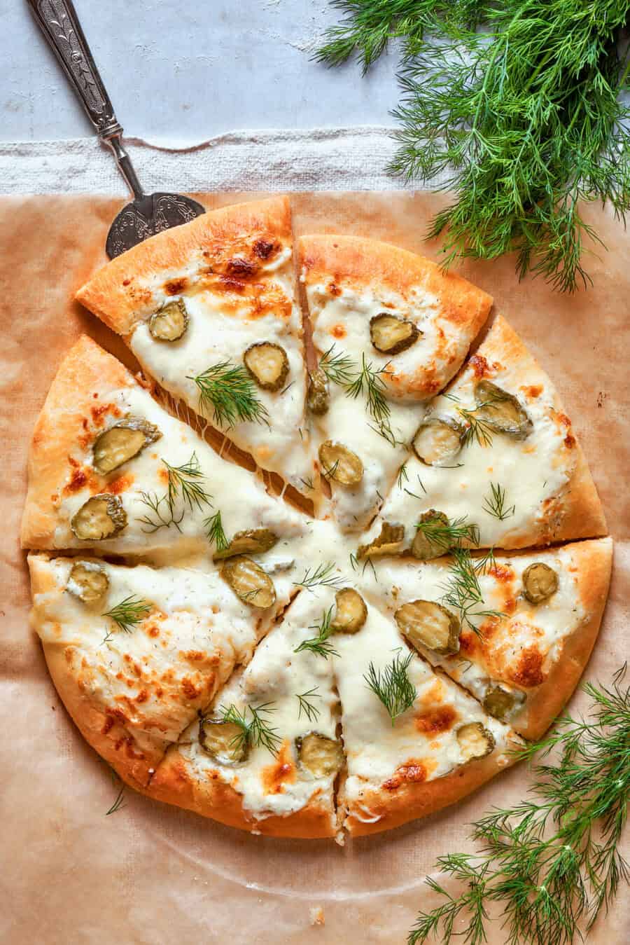 Pickle Pizza (Creamy & Puckery!)