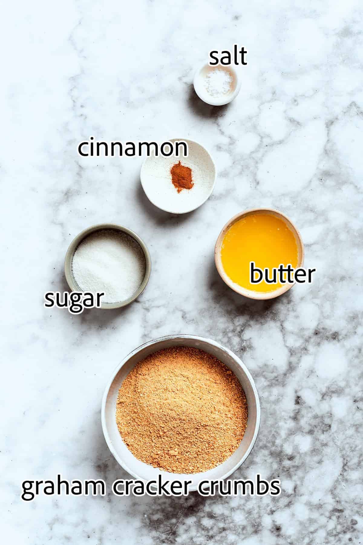ingredients to make crust for cheesecake