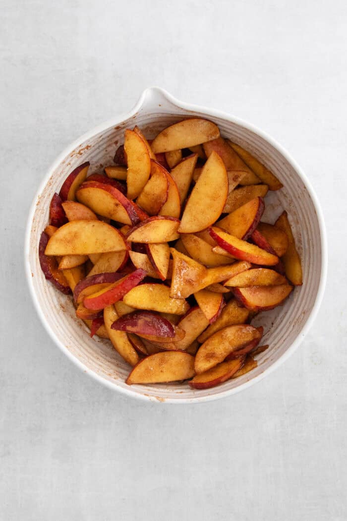 The filling ingredients are combined in a bowl.