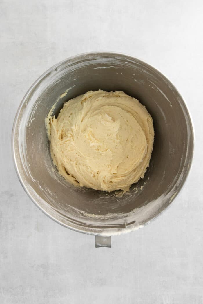 The crust mixture is shown in a bowl.