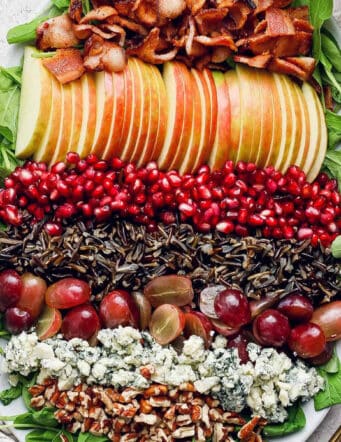 a platter of wild rice salad