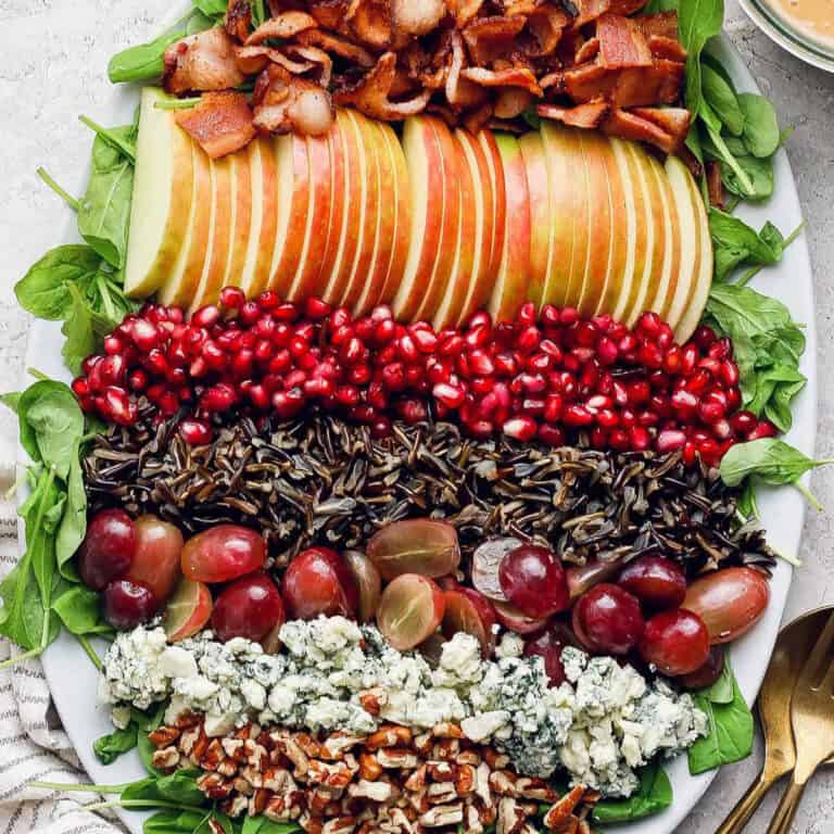 a platter of wild rice salad