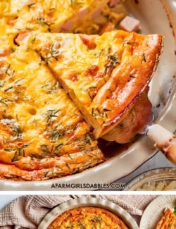 Pinterest image for crustless quiche recipe