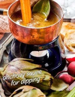 Pinterest image for bagna cauda recipe