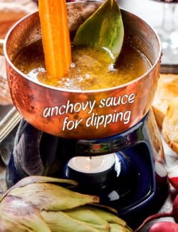Pinterest image for bagna cauda recipe