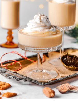 Pinterest image of homemade eggnog