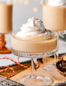 Pinterest image of homemade eggnog
