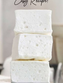 Pinterest image for homemade marshmallows recipe