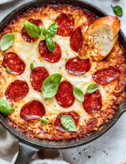 Pinterest image for pizza dip recipe