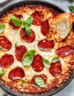 Pinterest image for pizza dip recipe