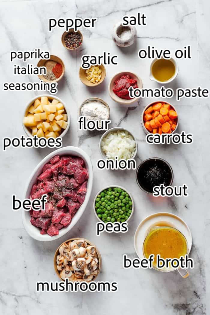 ingredients needed for beef pot pie