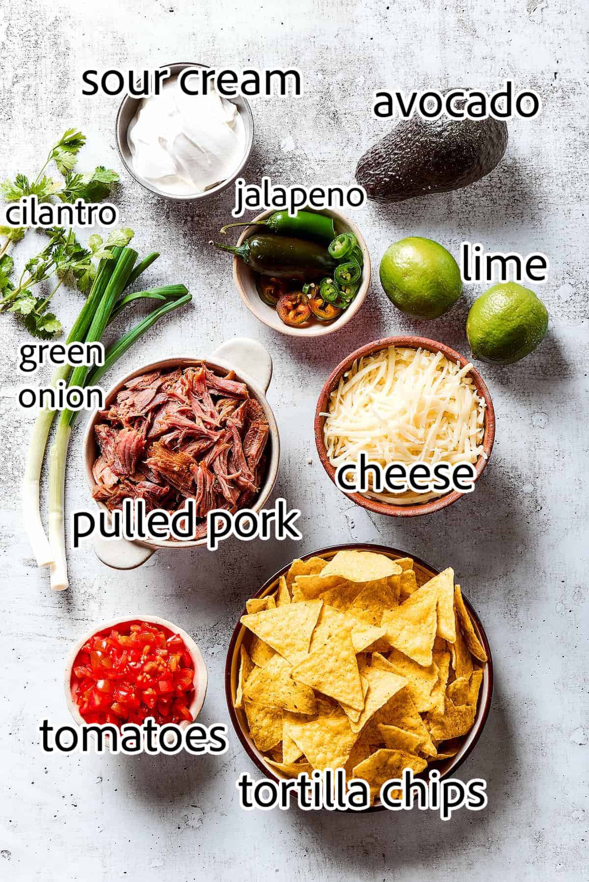 ingredients needed for pulled pork nachos