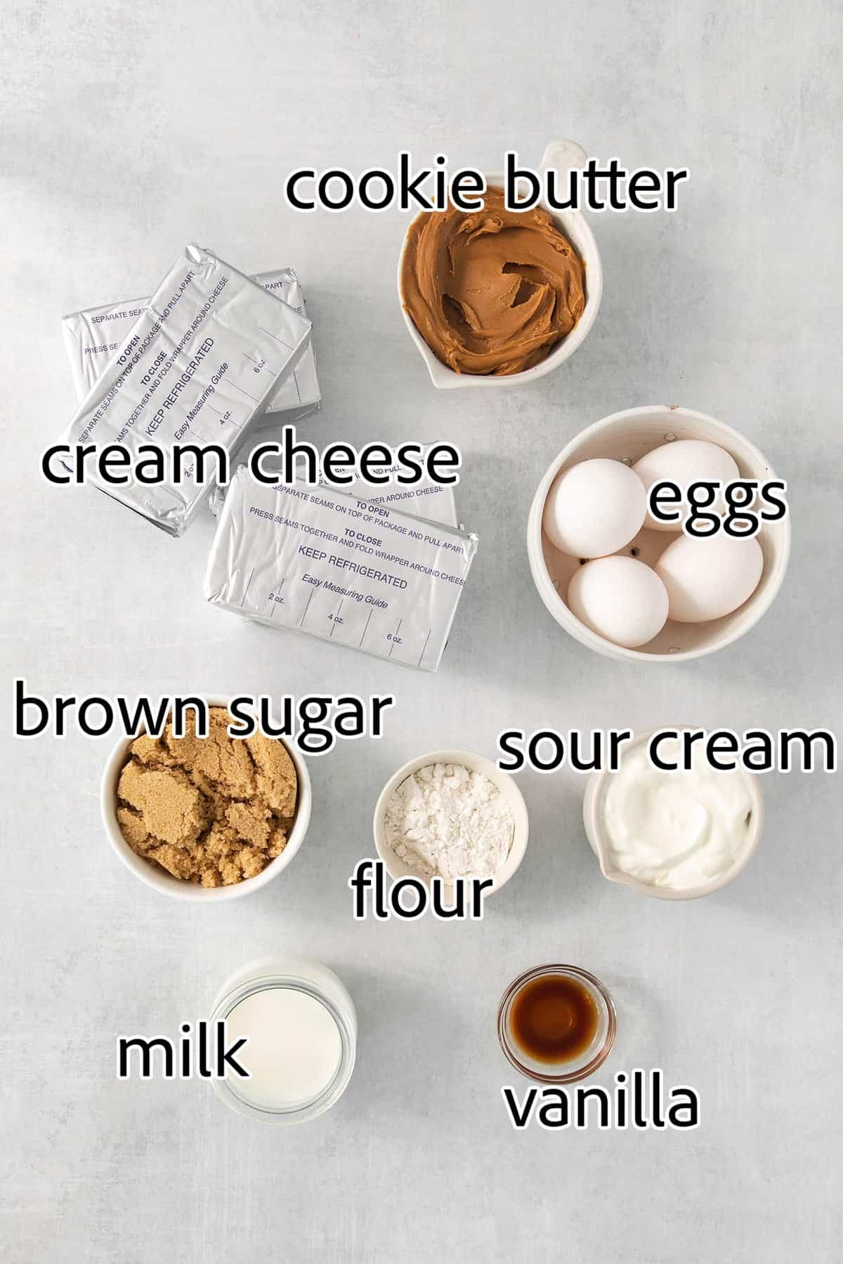 ingredients needed for biscoff cheesecake