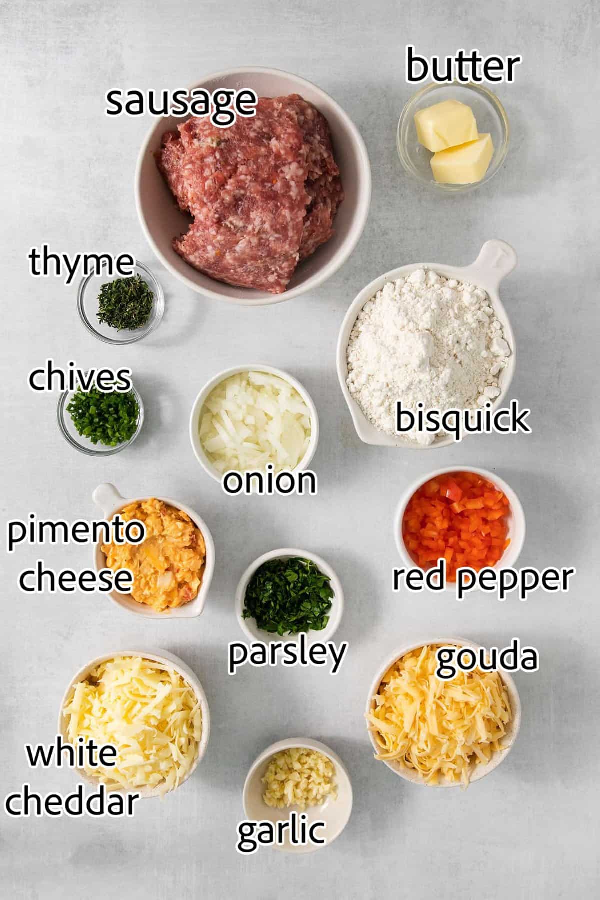 ingredients for bisquick sausage balls