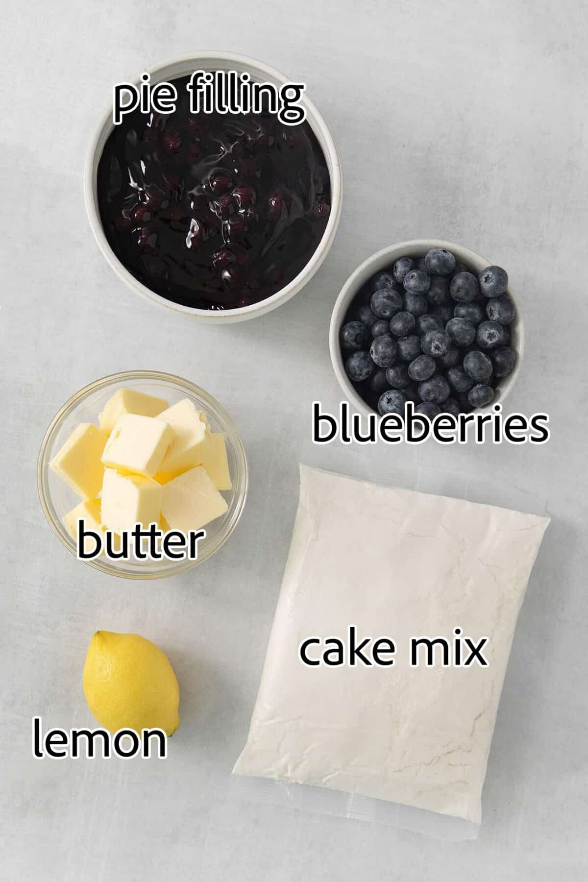 ingredients needed for blueberry dump cake