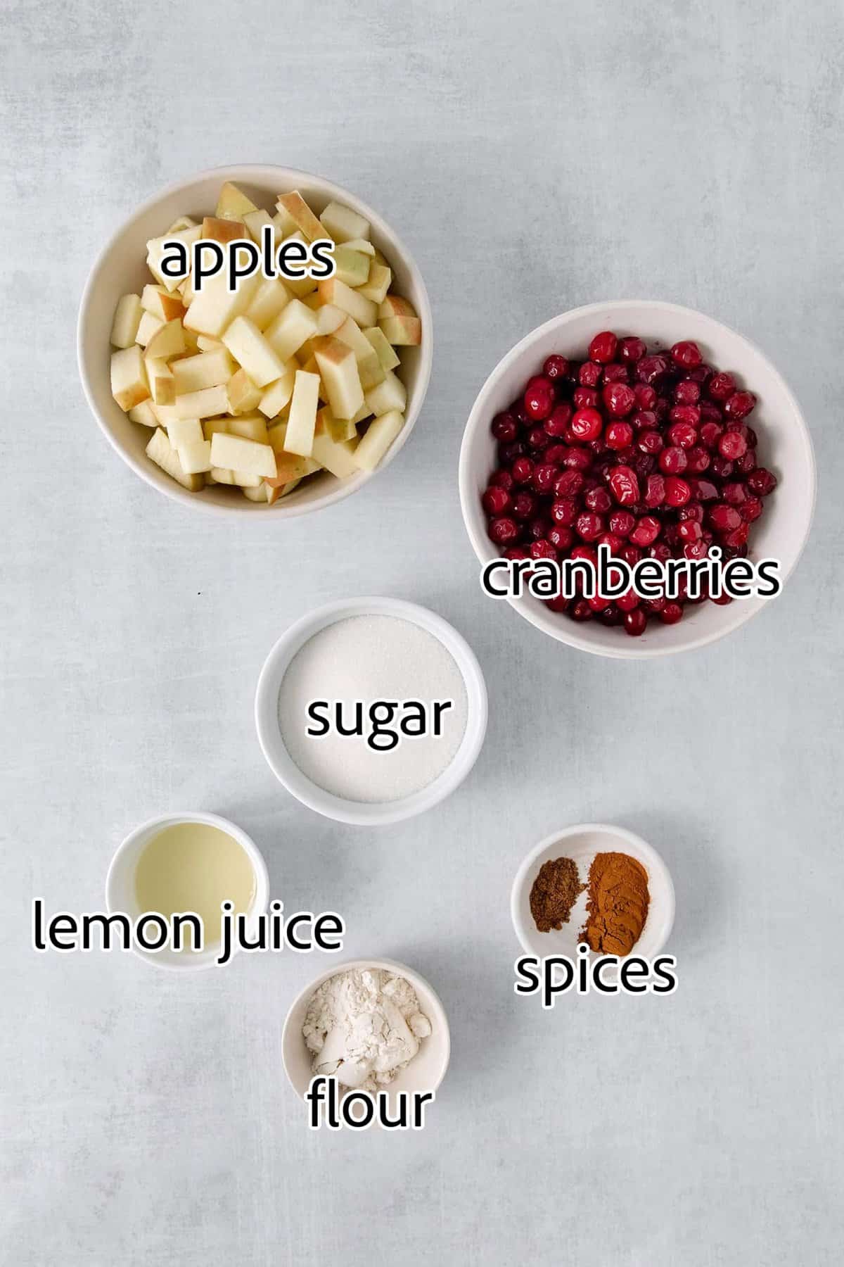 ingredients needed for cranberry apple crisp