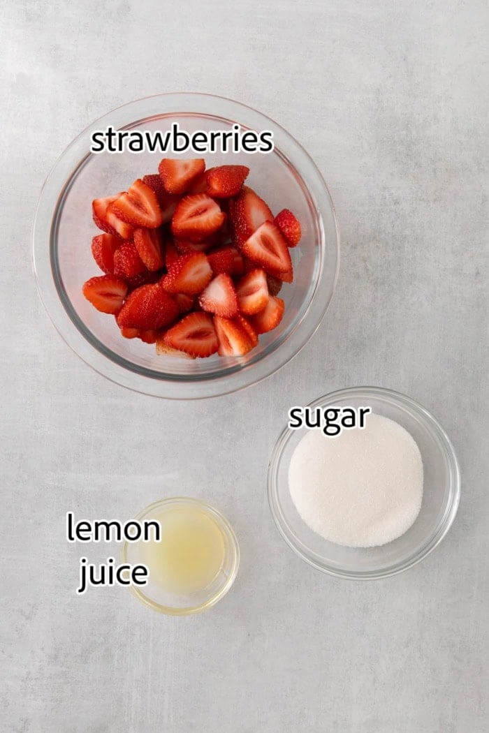 ingredients needed for strawberry creme fraiche ice cream