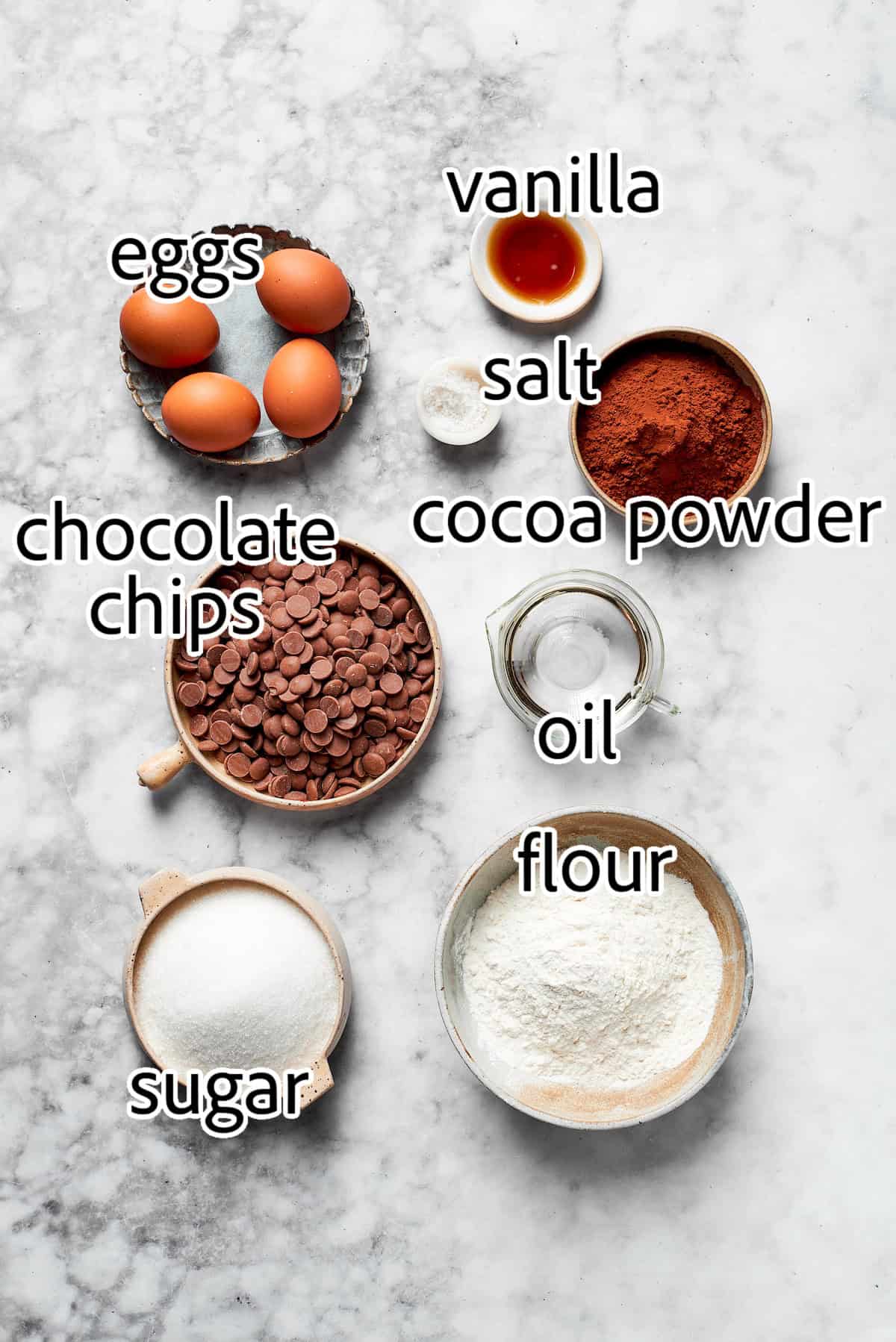 ingredients needed for fudgy brownies