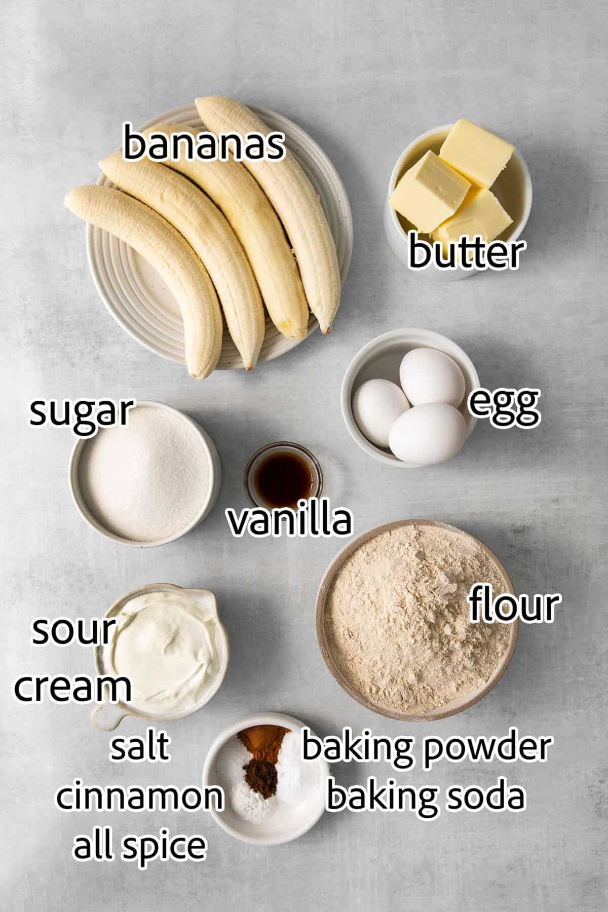 ingredients needed for banana cake