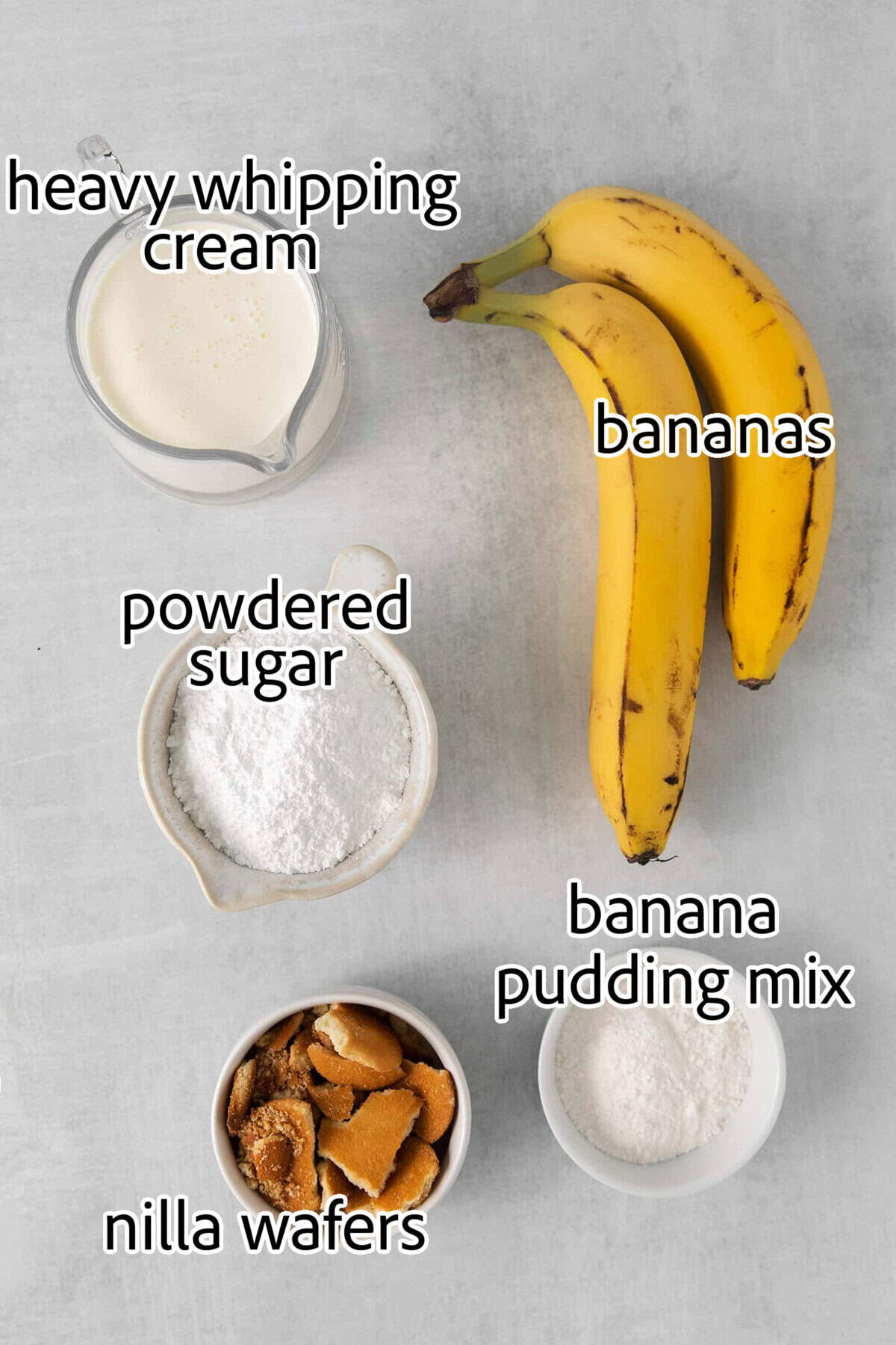 ingredients needed for banana pudding cheesecake