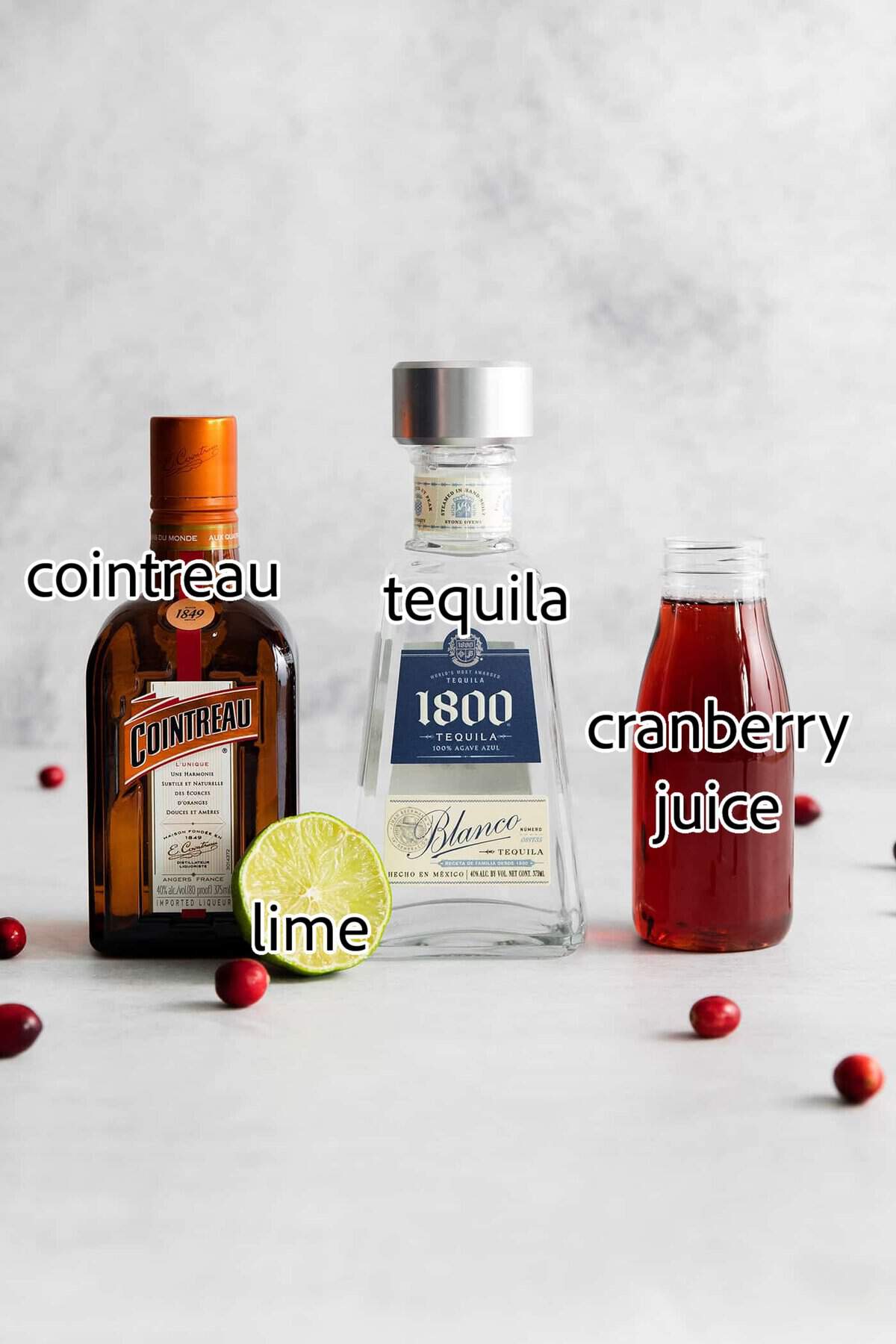 ingredients needed for cranberry margaritas