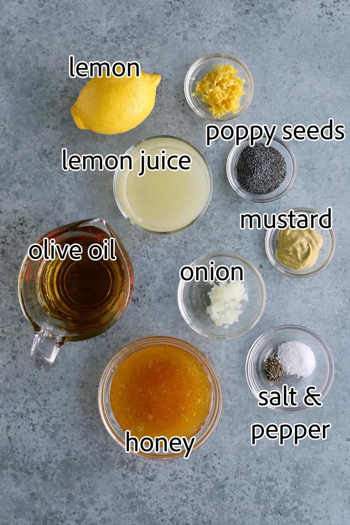 ingredients needed for lemon poppy seed dressing