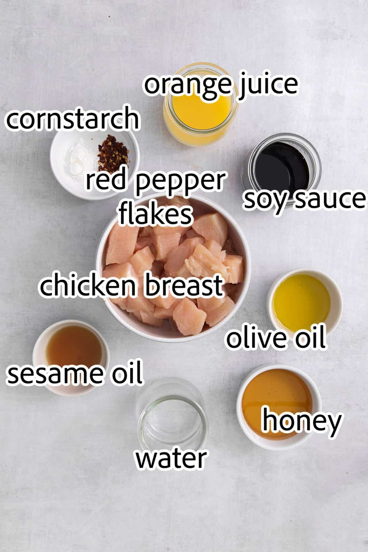 ingredients needed for mandarin chicken