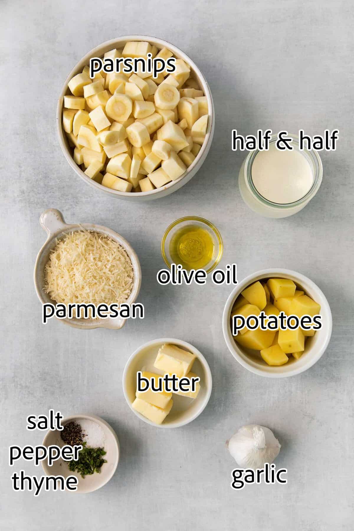 ingredients needed for parsnip puree