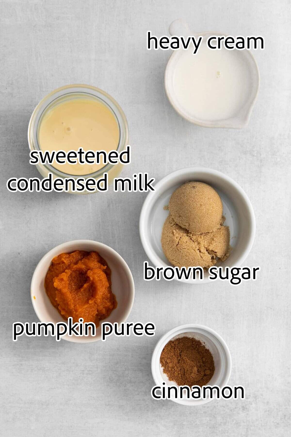 ingredients needed for pumpkin cream cold brews