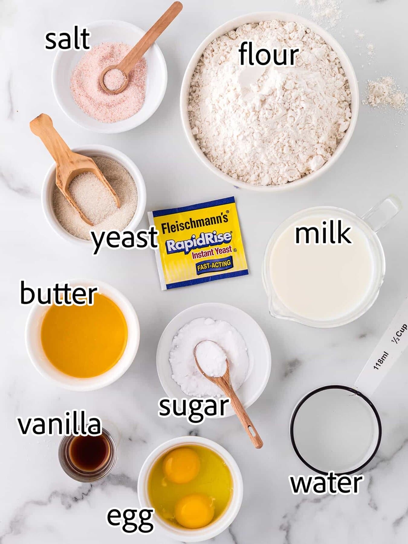 ingredients needed for yeasted waffles
