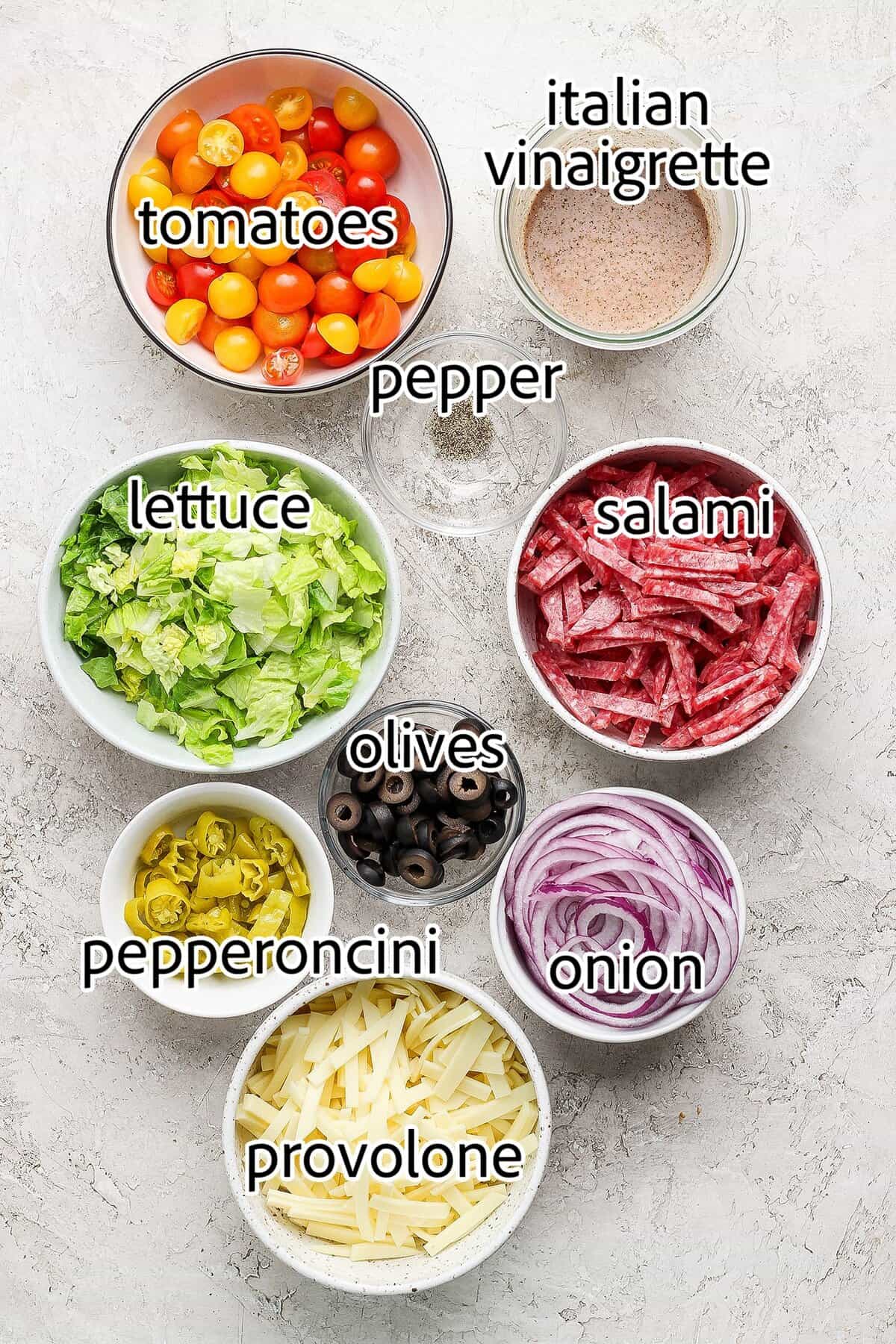 ingredients needed for italian chopped salad
