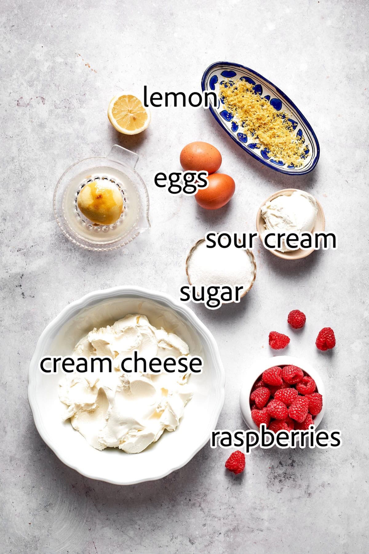 ingredients needed for lemon cheesecake bars