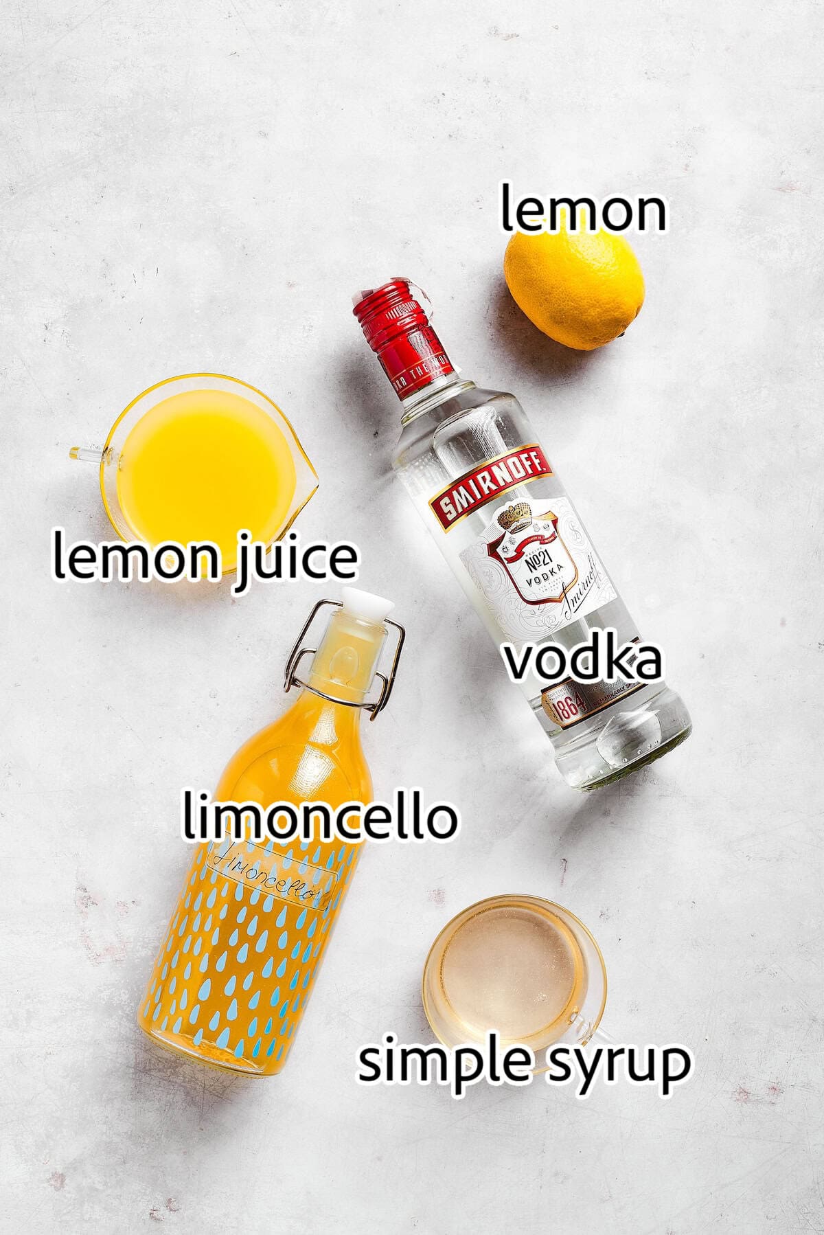 ingredients needed for limoncello martinis