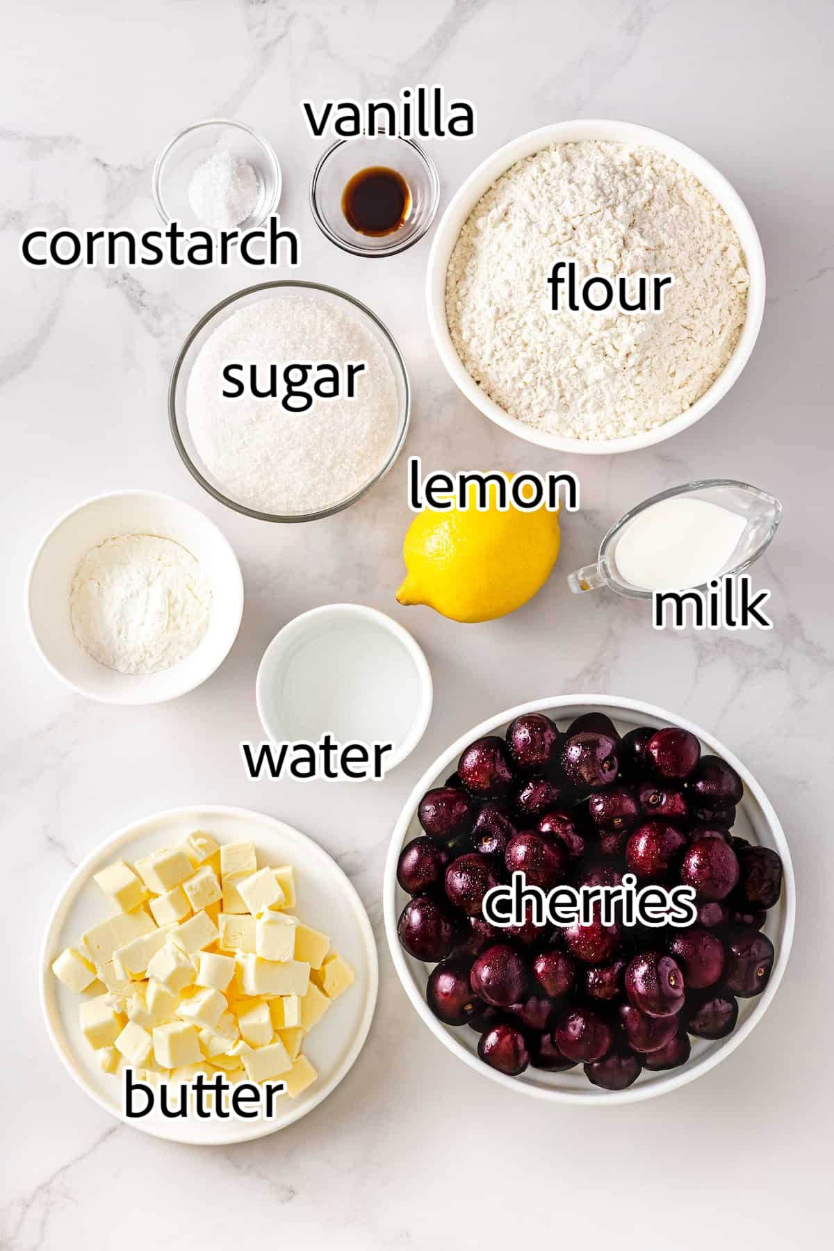 ingredients needed for sweet cherry pie