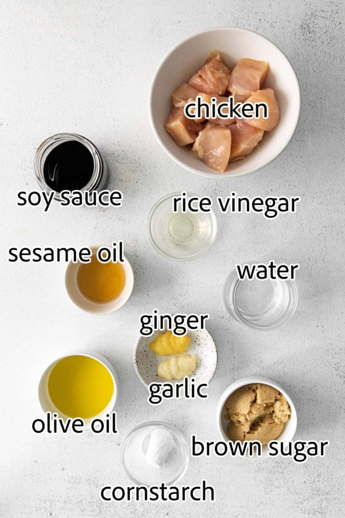 ingredients needed for teriyaki chicken poke bowls