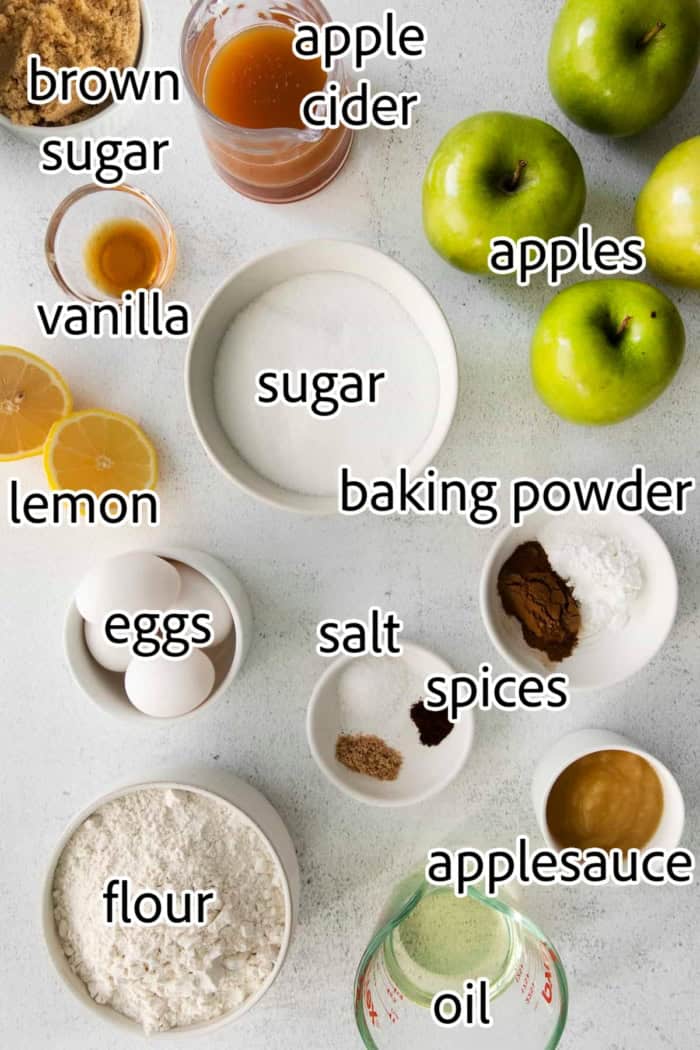 ingredients needed for apple bundt cake