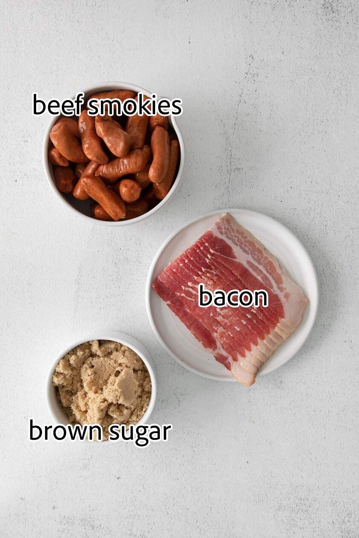 ingredients needed for bacon wrapped smokies
