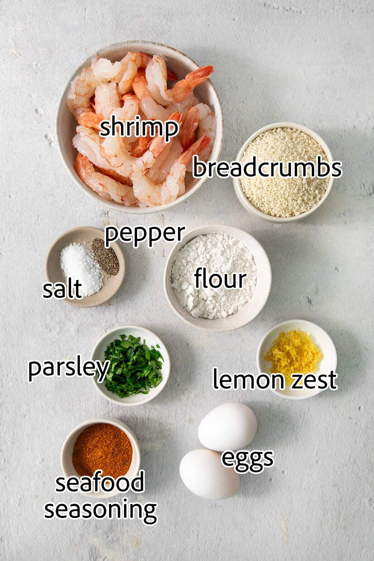 ingredients needed for butterfly shrimp