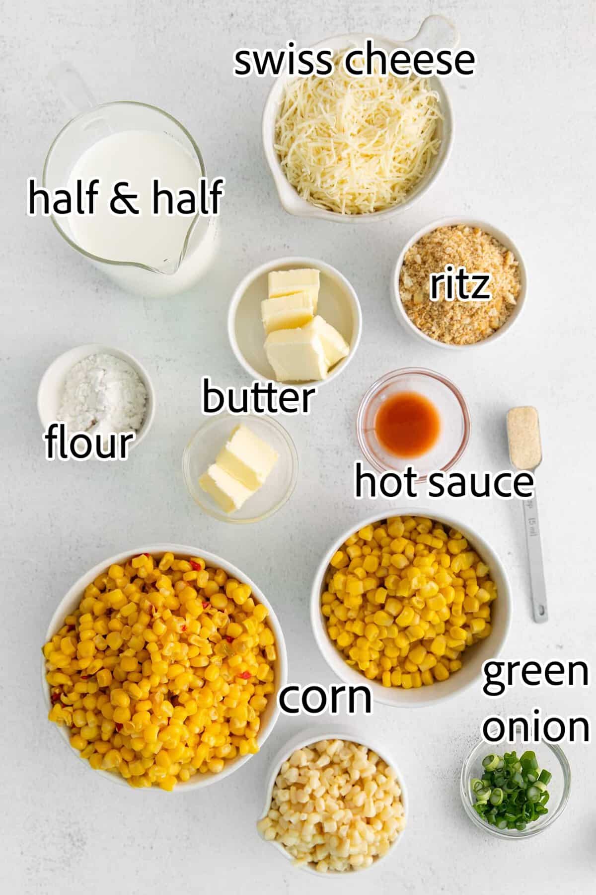 ingredients needed for cheesy skillet scalloped corn