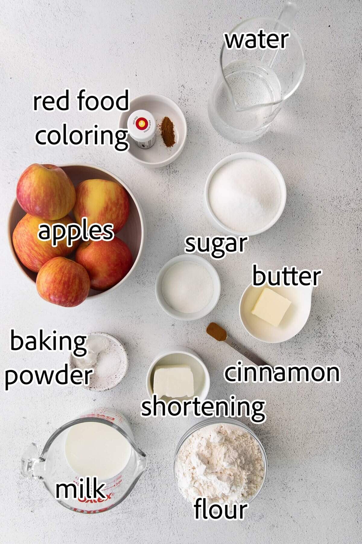 ingredients needed for cinnamon apple puffs