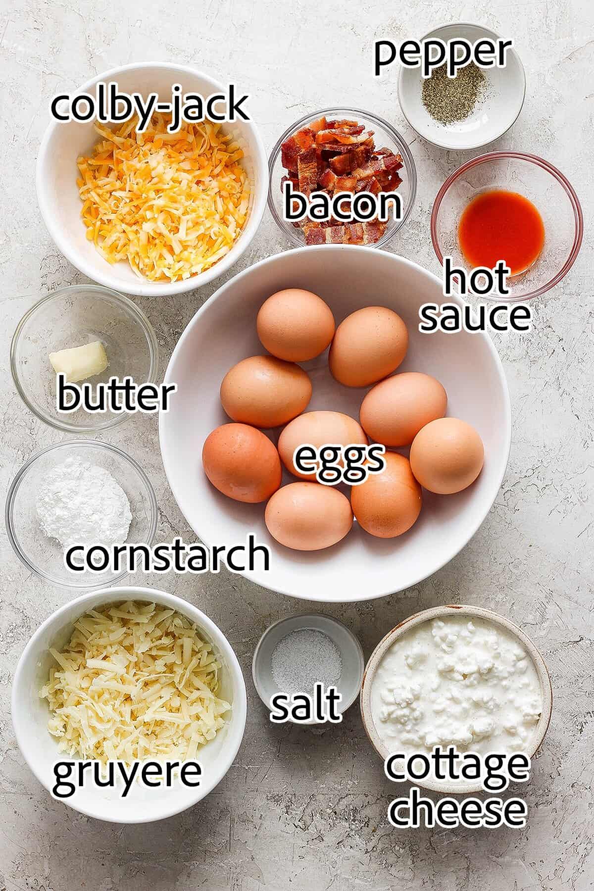 ingredients needed for cottage cheese egg bites