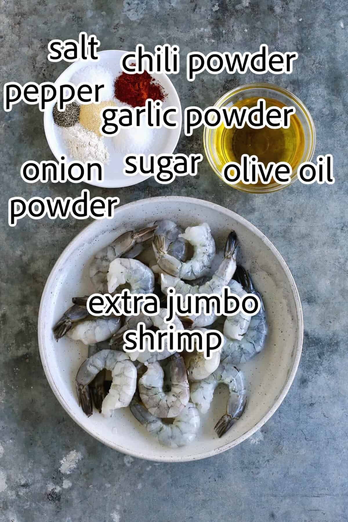 ingredients needed for grilled shrimp cocktail