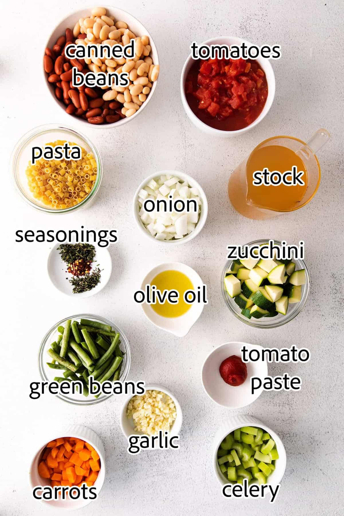 ingredients needed for minestrone soup