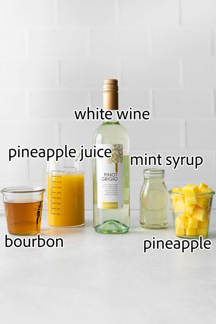 ingredients needed for pineapple mint julep sangria