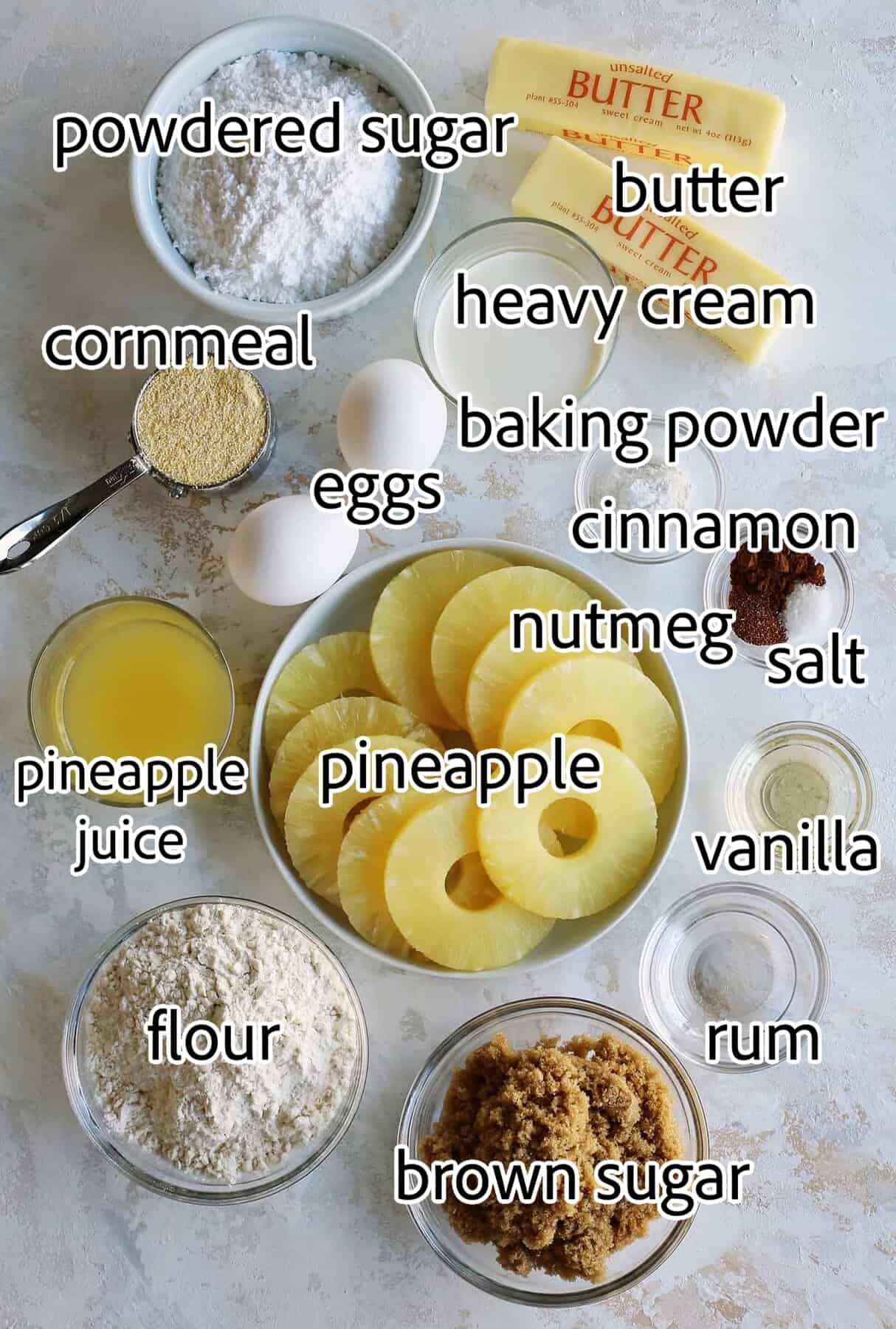 This classic pineapple upside-down cake recipe has a rich, buttery cake with cozy spices and a caramelized brown sugar pineapple topping! Pineapple upside down cake ingredients.