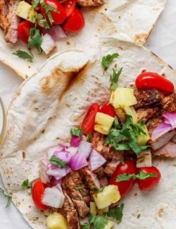 Pinterest image for Pork & Pineapple Tacos