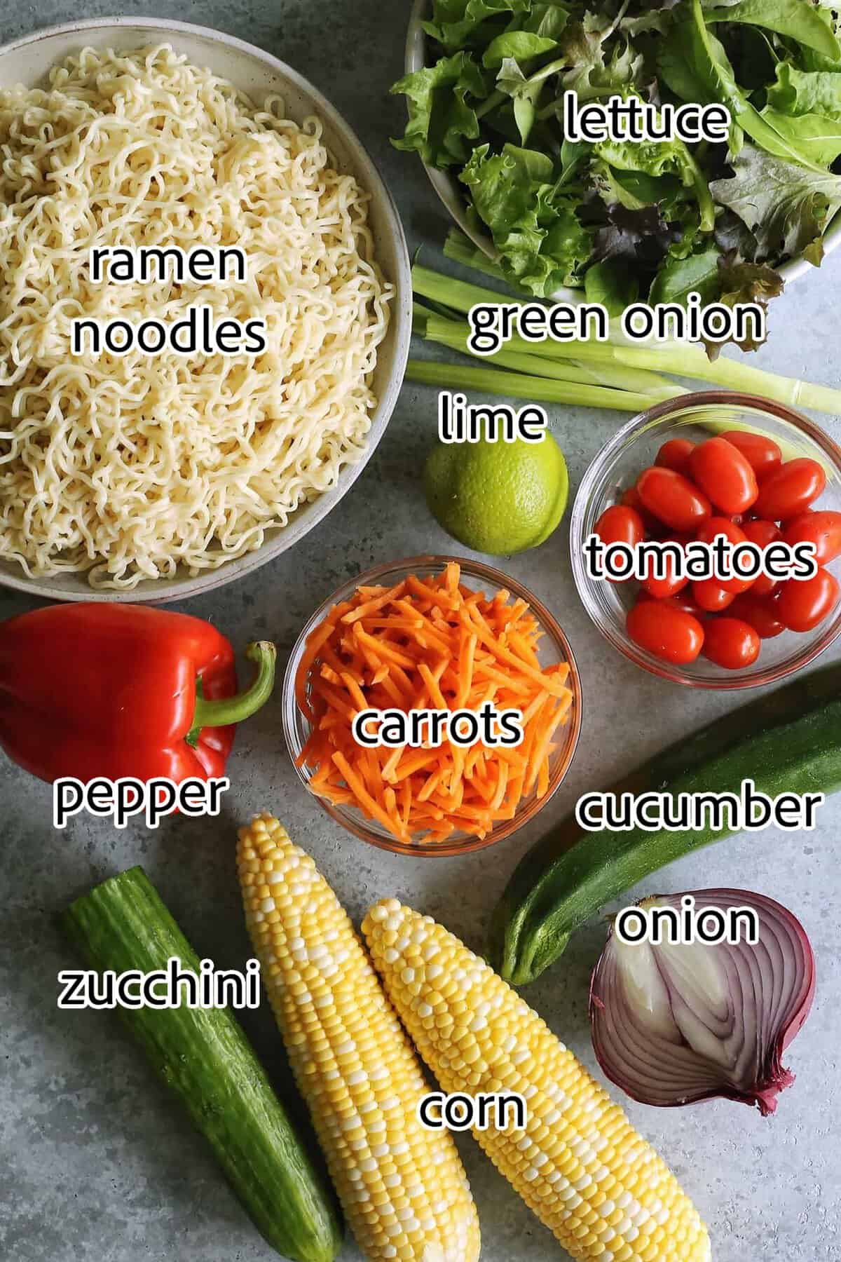 ingredients needed for salad ramen