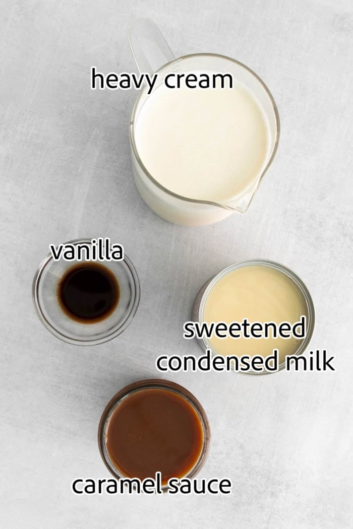 ingredients needed for salted caramel ice cream
