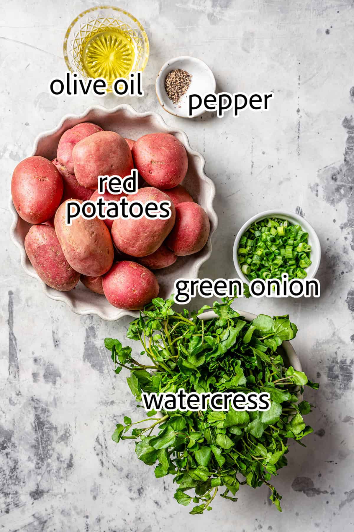 ingredients needed for grilled potato salad